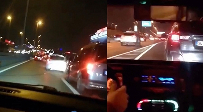 İstanbul trafiğinde “makas” terörü kamerada.