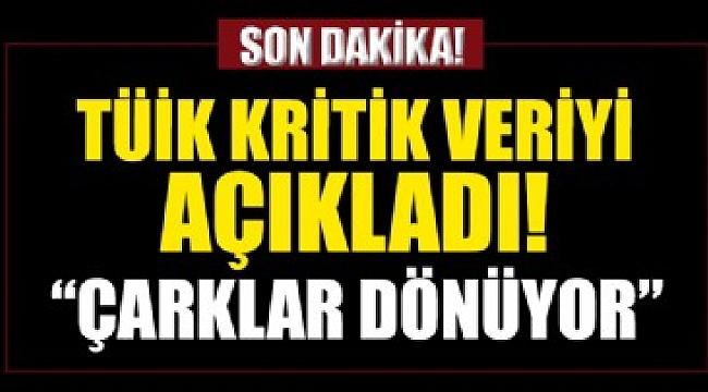 TÜİK kritik veriyi açıkladı: Sanayide çarklar dönüyor!.