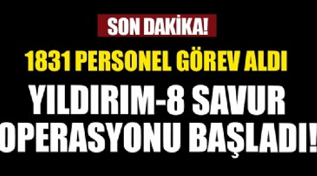 'Yıldırım-8 Savur Operasyonu' başlatıldı.