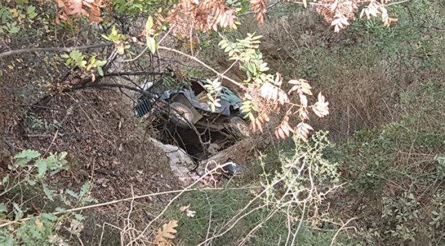 Freni patlayan araç uçuruma yuvarlandı: 1 ölü