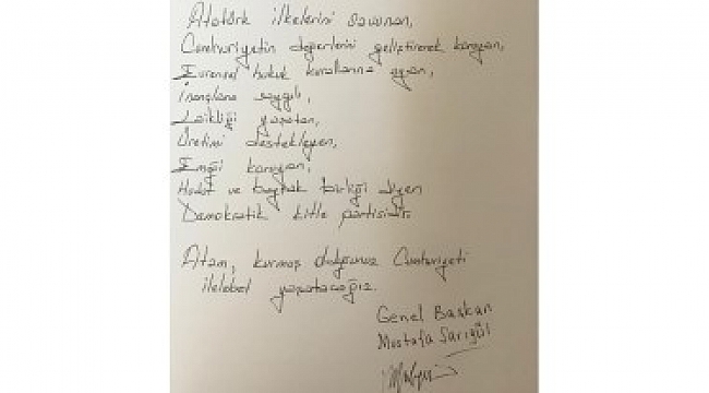 Sarıgül Anıtkabir'i ziyaret etti