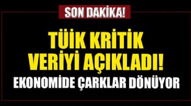 TÜİK kritik veriyi açıkladı: Ekonominin çarkları dönüyor!