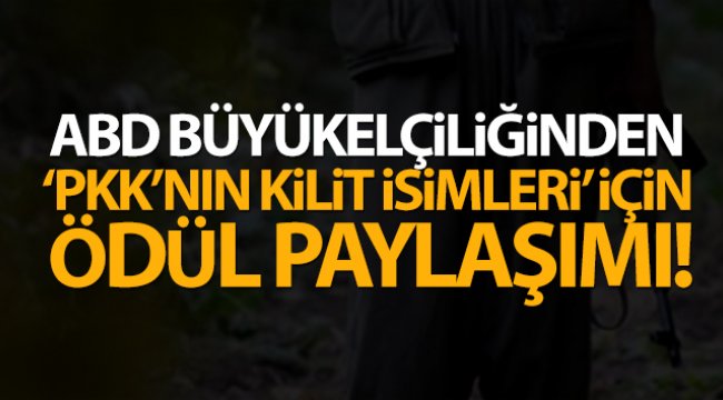 ABD Büyükelçiliğinden 'PKK'nın kilit isimleri için ödül' paylaşımı