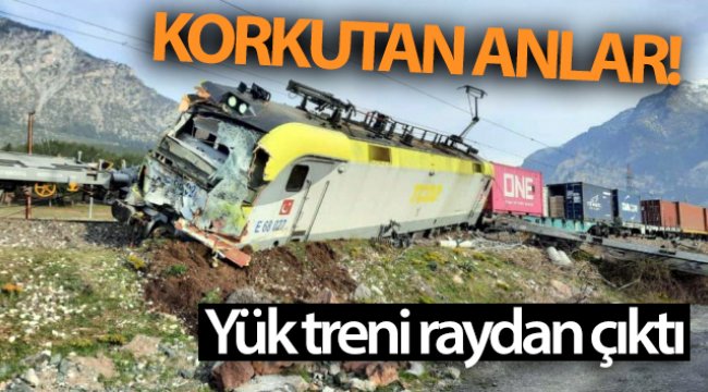 Adana’da yük treni raydan çıktı