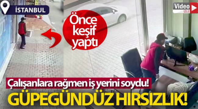 Bahçelievler'de gündüz vakti hırsızlık kamerada