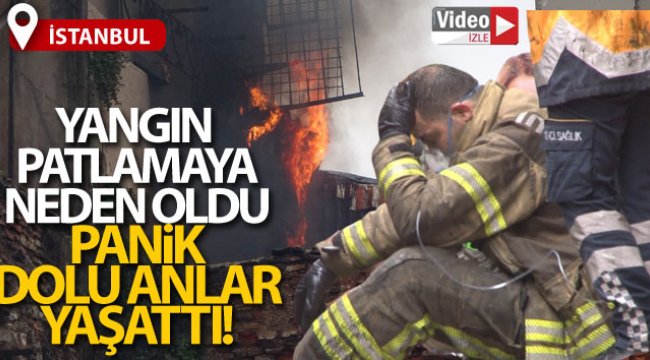 Beyoğlu’nda yangın patlamaya neden oldu büyük panik yaşattı!