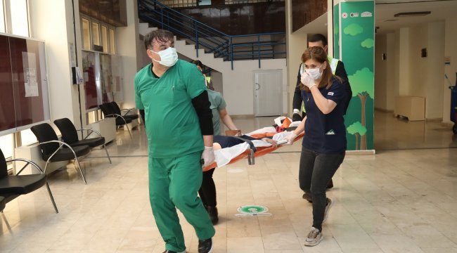 Gaziantep'te gerçeği aratmayacak tatbikat!