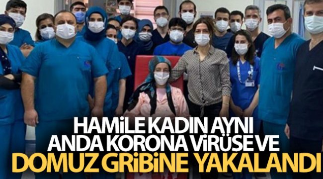 Hamile kadın aynı anda korona virüse ve domuz gribine yakalandı