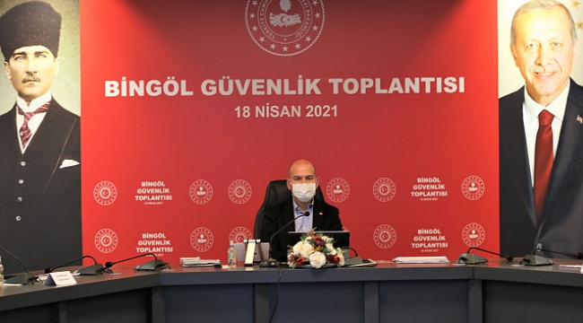 İçişleri Bakanı Süleyman Soylu Bingöl'de.