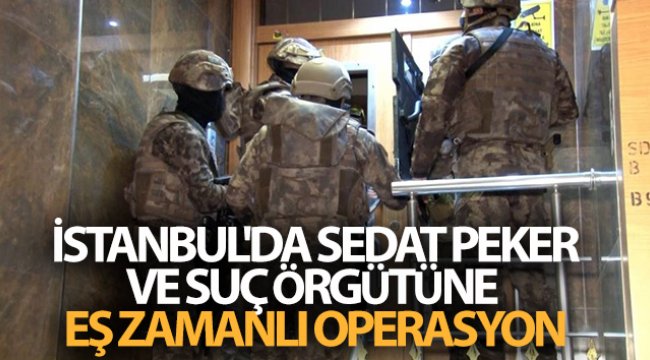 İstanbul'da Sedat Peker ve suç örgütüne eş zamanlı operasyon
