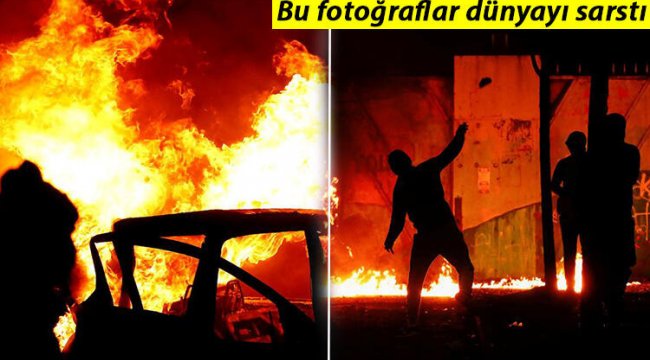 Kuzey İrlanda karıştı... Her yeri ateşe verdiler!