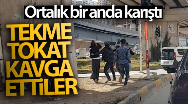 Ortalık bir anda karıştı, tekme tokat kavga ettiler