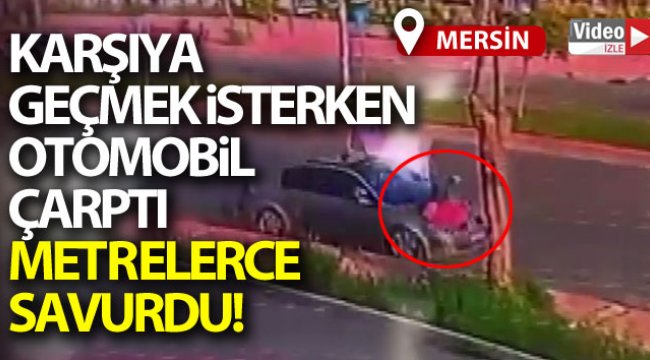 Otomobil kağıt toplayıcısına çarptı metrelerce savurdu!
