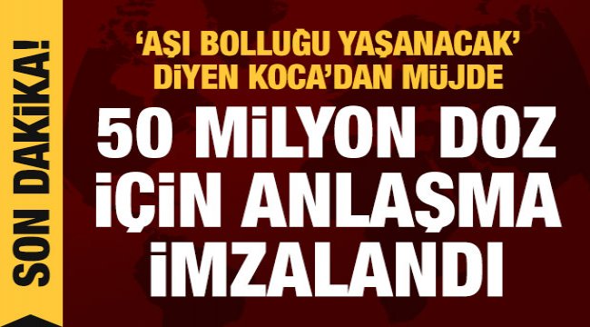 Sağlık Bakanı Koca: 50 milyon doz Sputnik V aşısı için imza atıldı