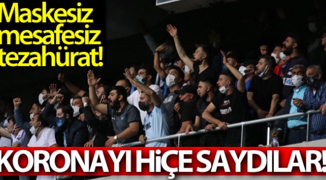 Sokağa çıkma yasağına rağmen binlerce taraftar tribüne geldi!