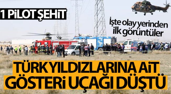 Son dakika! Konya'da askeri gösteri uçağı düştü... 1 pilot şehit