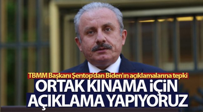 TBMM Başkanı Şentop: &#039;Ortak kınama için hazırlık yapıyoruz&#039;