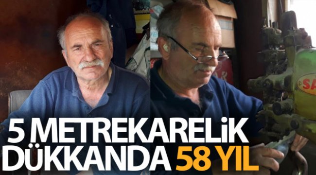 5 metrekarelik dükkanda 58 yıl