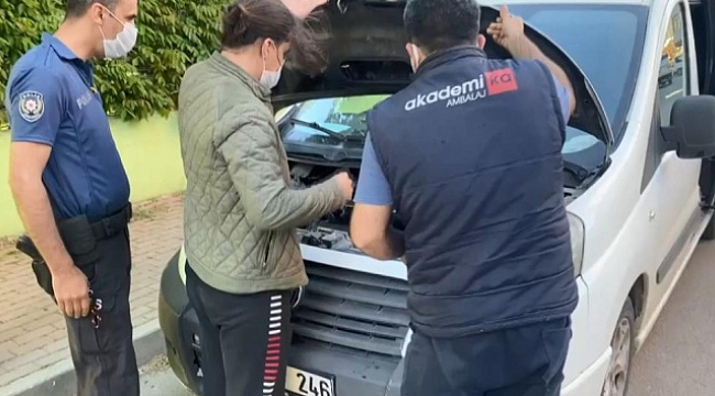 Aracın motoruna giren yavru kedi mahalleliyi seferber etti