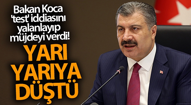 Bakan Fahrettin Koca 'test' iddiasını yalanlayıp müjdeyi verdi!.