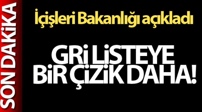 Gri Listeye bir çizik daha!