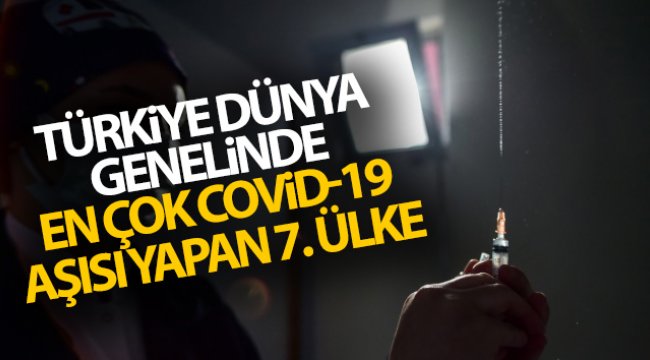 Türkiye dünya genelinde en çok Covid-19 aşısı yapan 7. ülke
