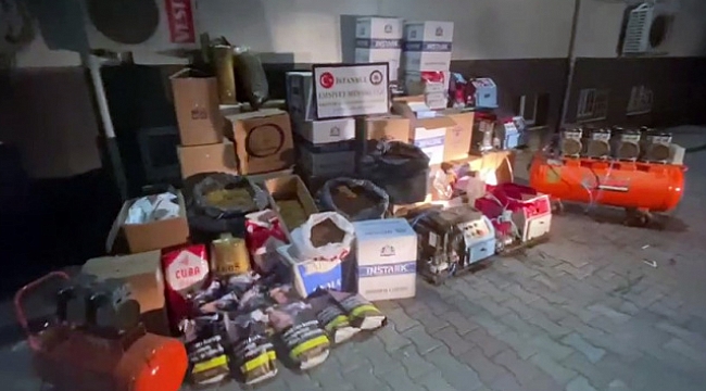 Üstü kozmetik dükkanı, altı kaçak sigara imalathanesi