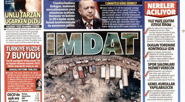 1 Haziran 2021 Günün gazete manşetleri - Resim 1