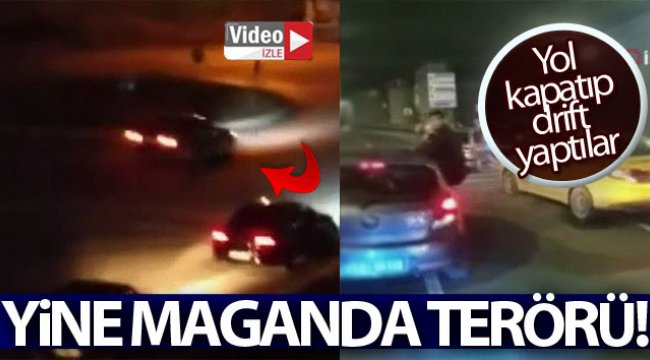 Asker uğurlamasında yol kapatıp drift yapan magandalar kamerada