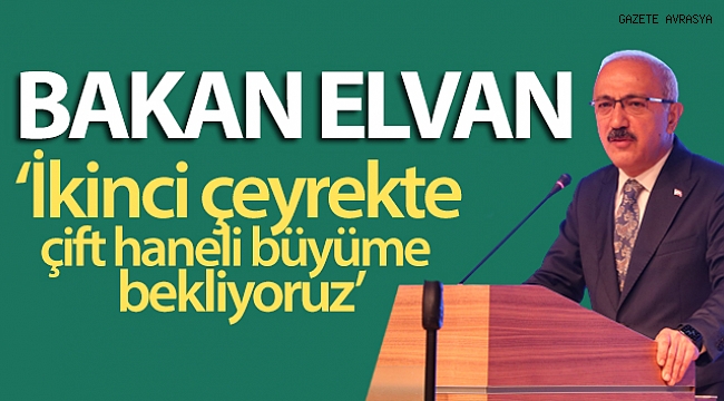 Bakan Elvan: İkinci çeyrekte çift haneli büyüme bekliyoruz.