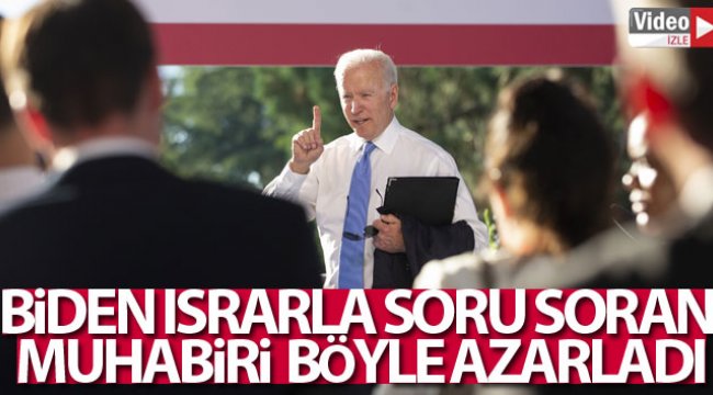 Biden, ısrarla soru soran muhabiri azarladı