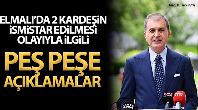 Elmalı'da iki kardeşin istismar edilmesi olayı ile ilgili peş peşe açıklamalar.