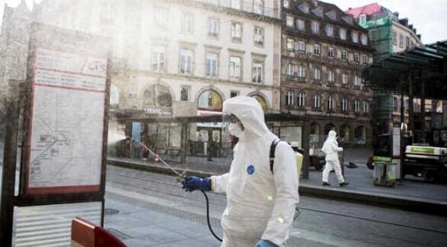 Fransa&#039;da son 24 saatte 6 bin 18 Kovid-19 vakası görüldü