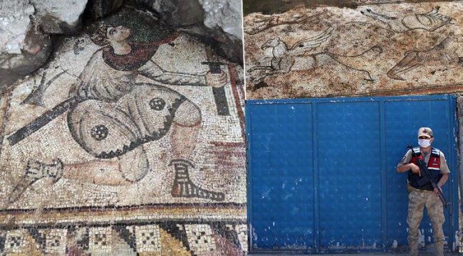 Gaziantep&#039;te kaçak kazıda ortaya çıktı! 24 saat korunuyor