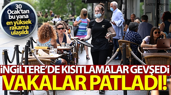 İngiltere'de 30 Ocak'tan bu yana en yüksek günlük vaka.