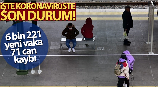 Türkiye'de son 24 saatte 6.221 koronavirüs vakası tespit edildi.