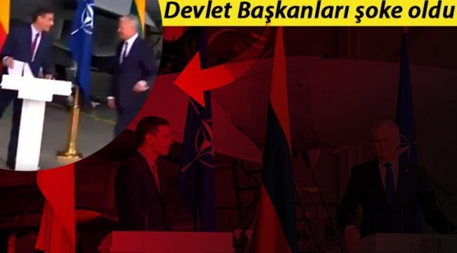 Basın toplantısında savaş uçağı alarmı!