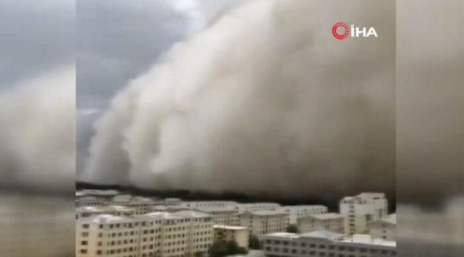 Çin’i kum fırtınası vurdu! O anlar kamerada