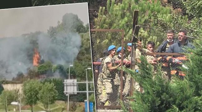 Son dakika: Esenler'de askeri kışlada yangın