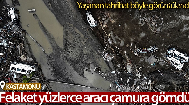Felaket yüzlerce aracı çamura gömdü.