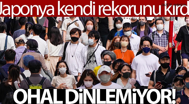 Japonya'da günlük vaka sayısı rekor tazeledi.