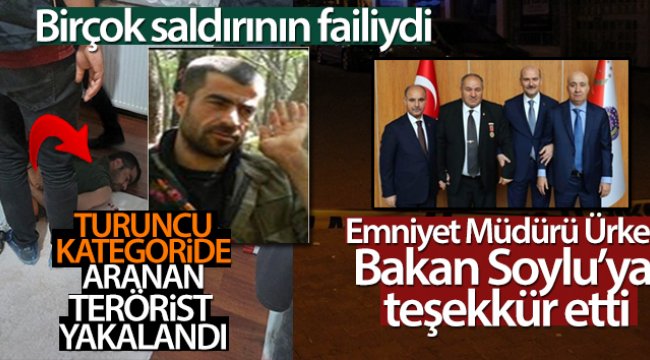 O teröristin yakalandığını öğrenen Emniyet Müdürü Ürker’den Bakan Soylu’ya teşekkür