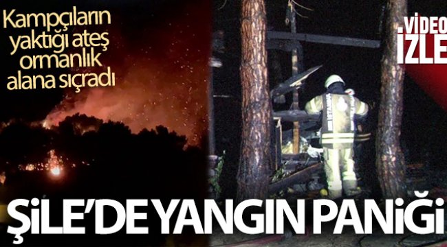 Şile’de yangın paniği: Kampçıların yaktığı ateş önce bunglow eve daha sonra ormanlık alana sıçradı