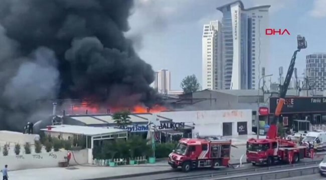 Son dakika! Kartal'da korkutan restoran yangını