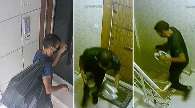 Sultangazi'de ayakkabı hırsızlığı kamerada