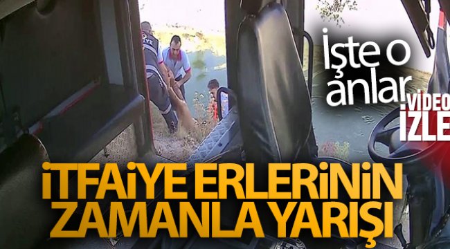 Boğulma olayına giden itfaiye erlerinin zamanla yarışı kamerada