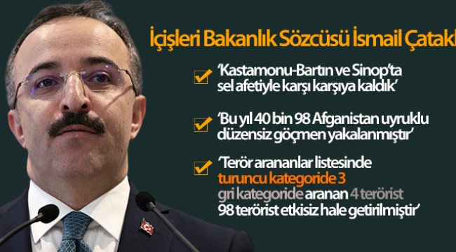 İçişleri Bakan Yardımcısı Çataklı: &#039;98 terörist etkisiz hale getirilmiştir&#039;