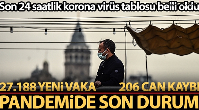 Sağlık Bakanlığı, Türkiye'nin son 24 saatlik korona virüs tablosunu açıkladı.