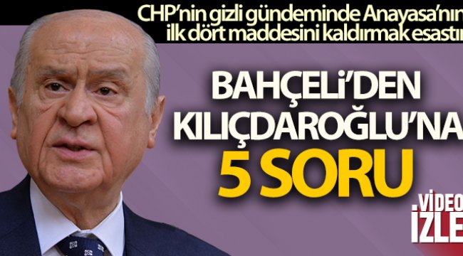 Bahçeli'den Kılıçdaroğlu'na sert tepki