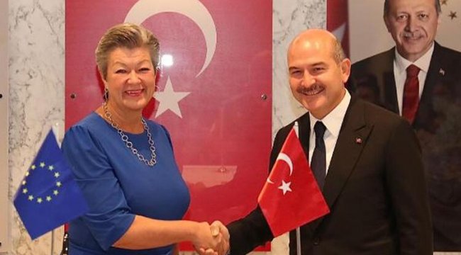 Bakan Soylu, AB Komisyonu İçişleri Komiseri Johansson'ı kabul etti